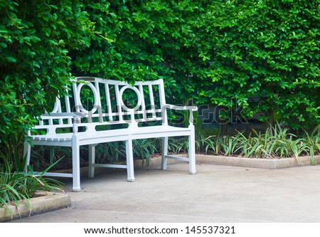 Single chair in the garden