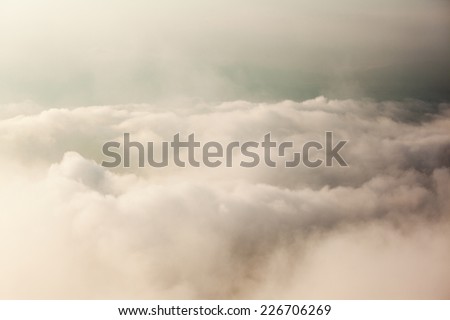 Beautiful from the nature with fog and cloud
