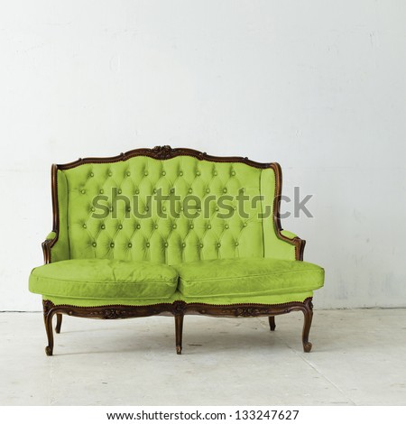 luxury leather armchair isolated on white background