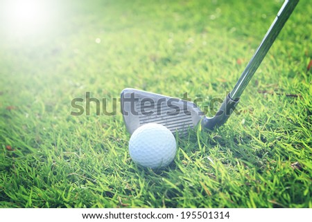 golf sport with soft focus