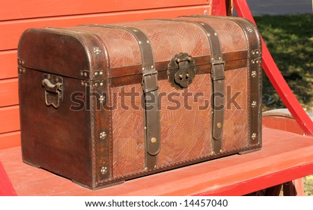 Ancient chest for passengers of the carriage