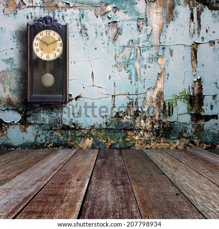 Old clock in old room.