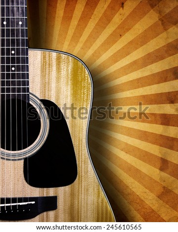 Guitar on grunge background.