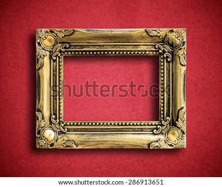 Old picture frame on grunge wall Old picture frame on grunge wall