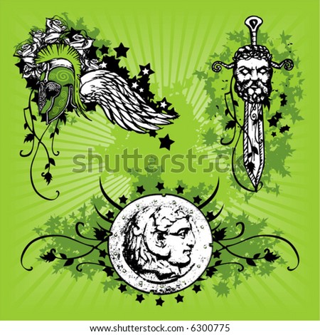 stock vector : greece, suit, suit of armor knight. stock vector : greece, suit,