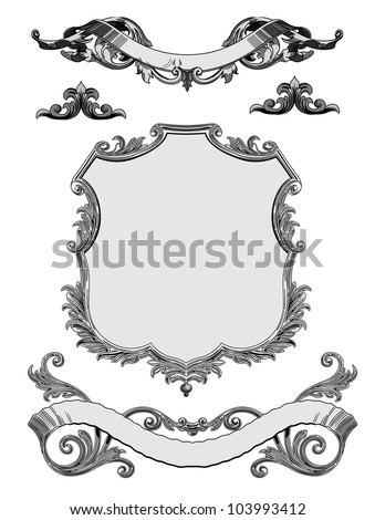 Vector - Baroque Frames And Decorative Elements - 103993412 : Shutterstock