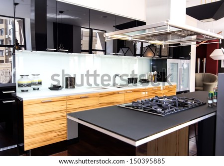 nice interior with furniture and kitchen appliances