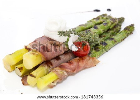 asparagus and bacon grilled veggies