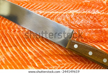 meat fish salmon eating fillet fish food