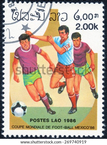 LAOS - CIRCA 1986: A Stamp printed in LAOS shows the  of series \