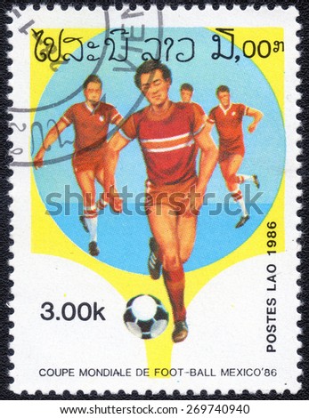 LAOS - CIRCA 1986: A Stamp printed in LAOS shows the  of series \