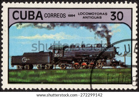 CUBA - CIRCA 1984: A set of postage stamps printed in CUBA shows series of images of  \