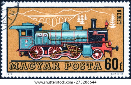 HUNGARY - CIRCA 1972: A stamp printed in the Hungary shows series of images \