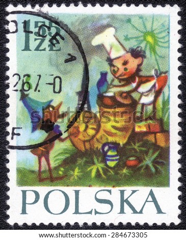 POLAND - CIRCA 1962: a stamp printed in the Poland shows a series of images 