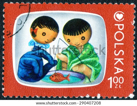 POLAND - CIRCA 1978: a stamp printed in the Poland shows a series of images \