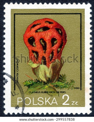 POLAND - CIRCA 1980: a stamp printed in the Poland shows a series of images 