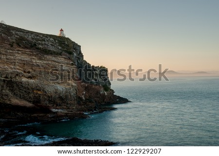 Shore and lighthouse at Dunedin, South Island, New Zealand