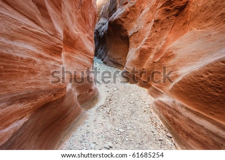 Passage in Dry Fork Wash Slot Canyon of Coyote Gulch at Hole in the Rock Road in Grand Staircase-Escalante National Monument, Utah, USA