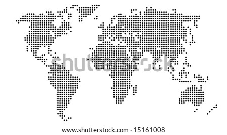 continents of world. world with the continents