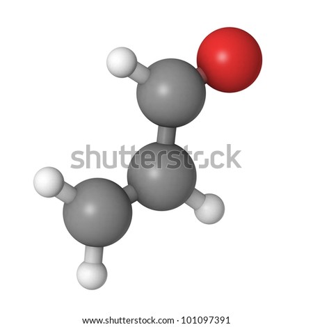 Acrolein toxic molecule. Acroleine is a toxic compound that is formed when fat is overheated and is often present in french fries.