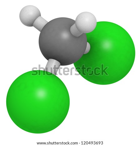 Dichloromethane (ch2cl2, Methylene Chloride) Molecule, Chemical 