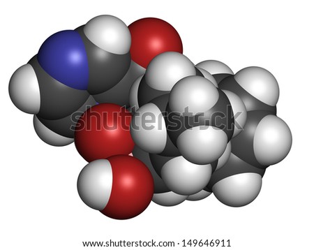 Bortezomib cancer drug (proteasome inhibitor), chemical structure. Atoms are represented as spheres with conventional color coding: hydrogen (white), carbon (grey), nitrogen (blue), oxygen (red), etc