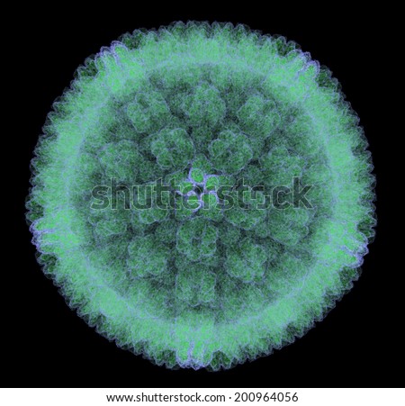cytomegalovirus (CMV) virion. Visualization of electron microscopy density map data.