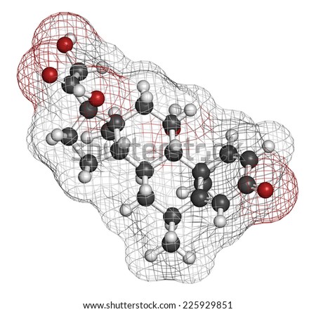 Methylprednisolone corticosteroid drug molecule. Atoms are represented as spheres with conventional color coding: hydrogen (white), carbon (grey), oxygen (red).