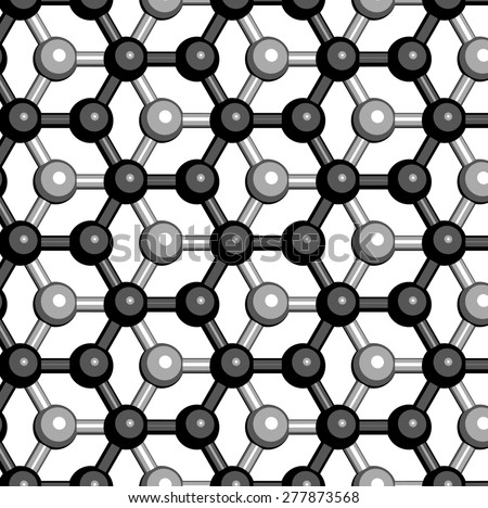 Graphite, crystal structure. Also known as pencil lead. Different layers shown in different colors to illustrate layer stacking. Atoms shown as spheres.