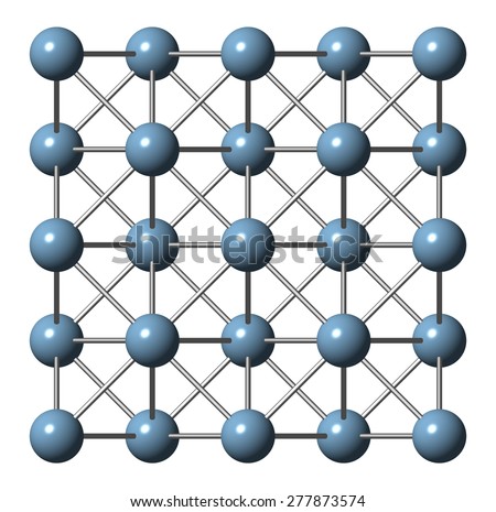Aluminium (aluminum) metal, crystal structure.