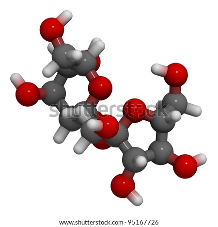 sugar (sucrose, saccharose) molecule, chemical structure