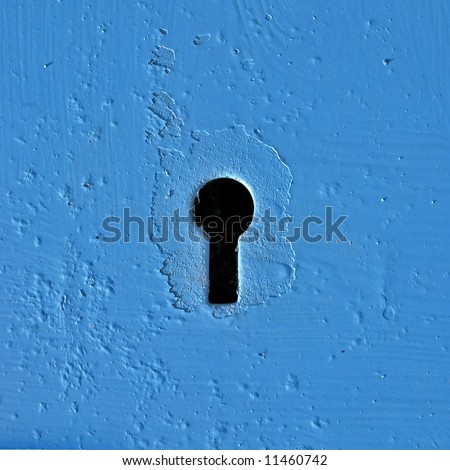 keyhole in blue