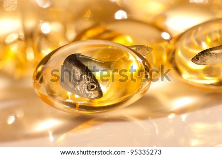 Sprat in fish oil capsules