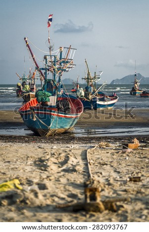 Ashore fisherman ship