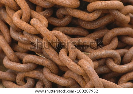 Rusted boat chains