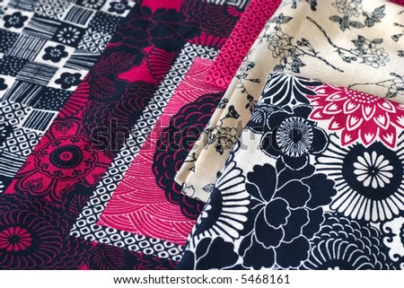 A selection of Japanese quilting fabrics