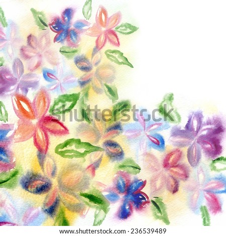 flowers watercolor pink purple hi res