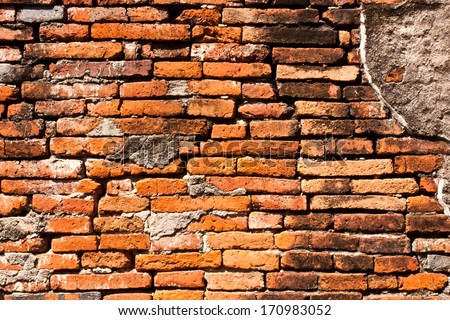 Cement plaster on red brick Structure of the walls to hold it do