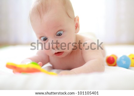 baby with a funny expression on his face