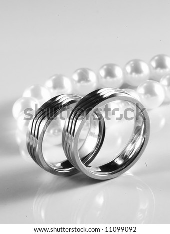 stock photo wedding ringsblack and white