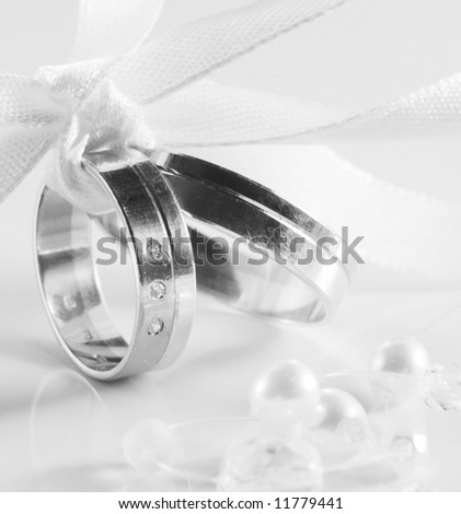 stock photo wedding ringsblack and white