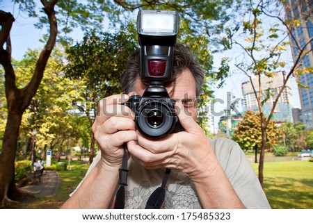 Photographer in the park