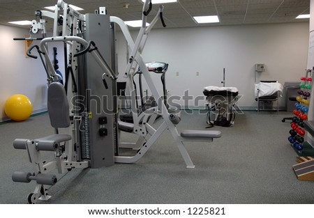 Physical therapy office rehabilitation equipment