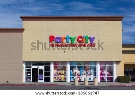 SALINAS, CA/USA - APRIL 8, 2014: Party City store exterior. Party City is an American retail chain of party supply stores and the largest retailer of party goods in the United States.