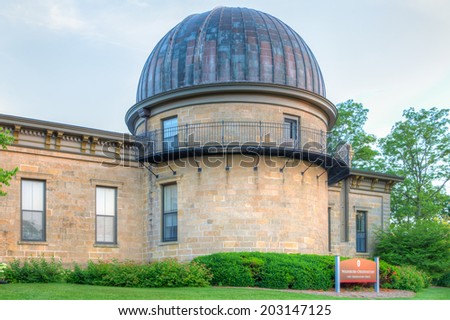 MADISON, WI/USA - JUNE 25, 2014: Washburn Observatory on the campus of the University of Wisconsin. The University of Wisconsin is Big Ten university in the United States .