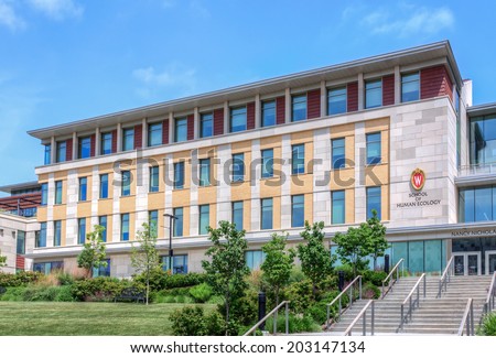 MADISON, WI/USA - JUNE 26, 2014: The School of Human Ecology building on the campus of the University of Wisconsin-Madison. The University of Wisconsin is a Big Ten University in the United States.