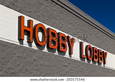 MORGAN HILL, CA/USA - JULY 3, 2014:  Hobby Lobby store exterior. Hobby Lobby is a chain of retail arts and crafts stores based in Oklahoma City, Oklahoma in the United States.