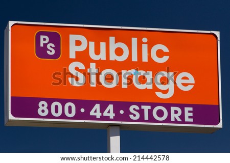 PASADENA, CA/USA - SEPTEMBER 1, 2014: Public Storage sign. Public Storage is a self-storage company operating 2,200 company-owned locations in the United States.