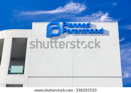 LOS ANGELES, CA/USA - NOVEMBER 8, 2015: Planned Parenthood clinic exterior and logo. Planned Parenthood is a non-profit organization that provides reproductive health services.