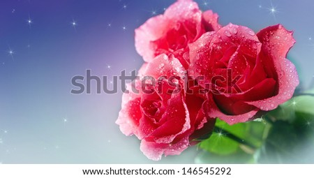 Roses Art Design. Invitation Card